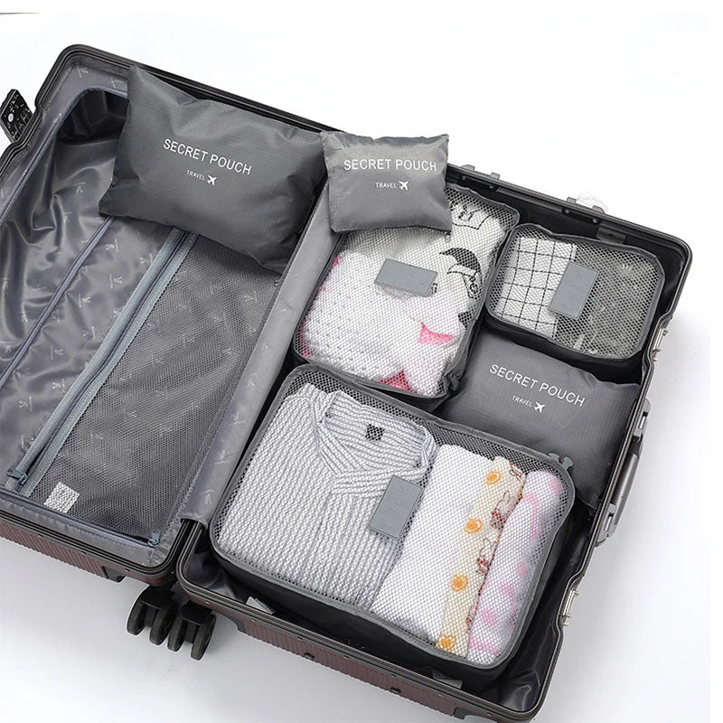6 Pcs Travel Clothes Storage Bags