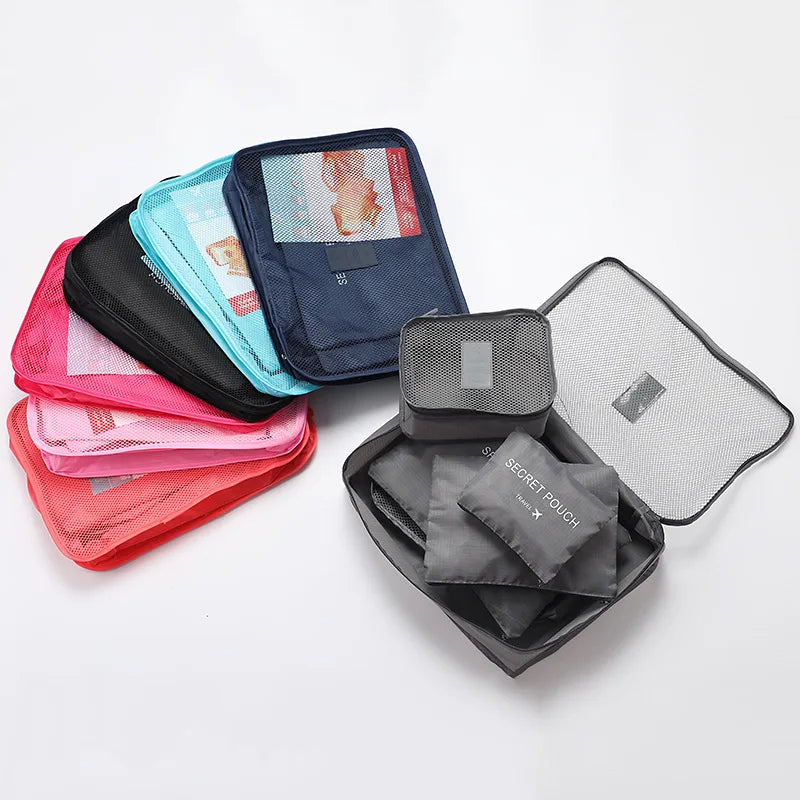 6 Pcs Travel Clothes Storage Bags